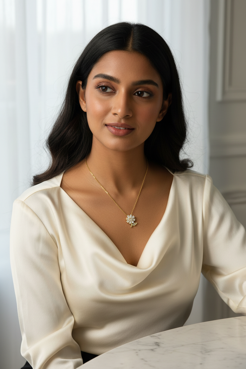 Crystal Floral Pendant