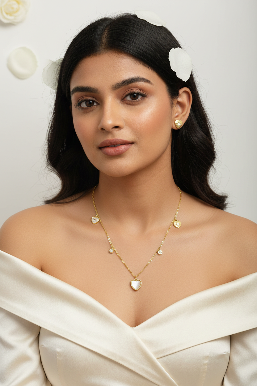 The "Golden Charm" Heart Set