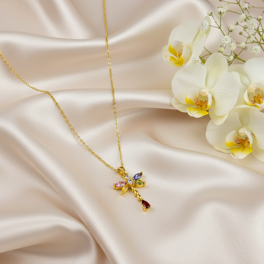 Marquise Crystal Flower Pendant