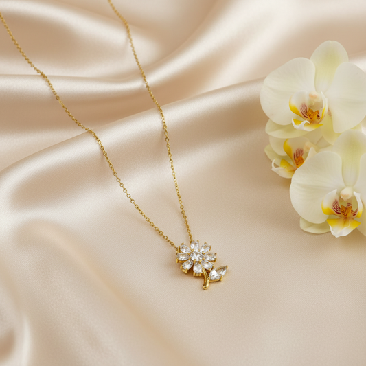 Crystal Floral Pendant