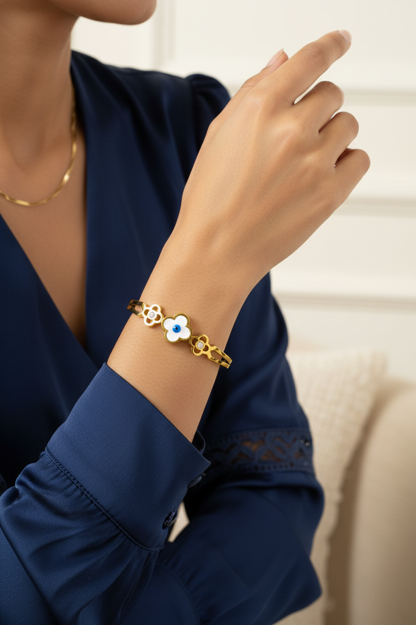 Modern "Evil Eye"  Protection Collection Bangle
