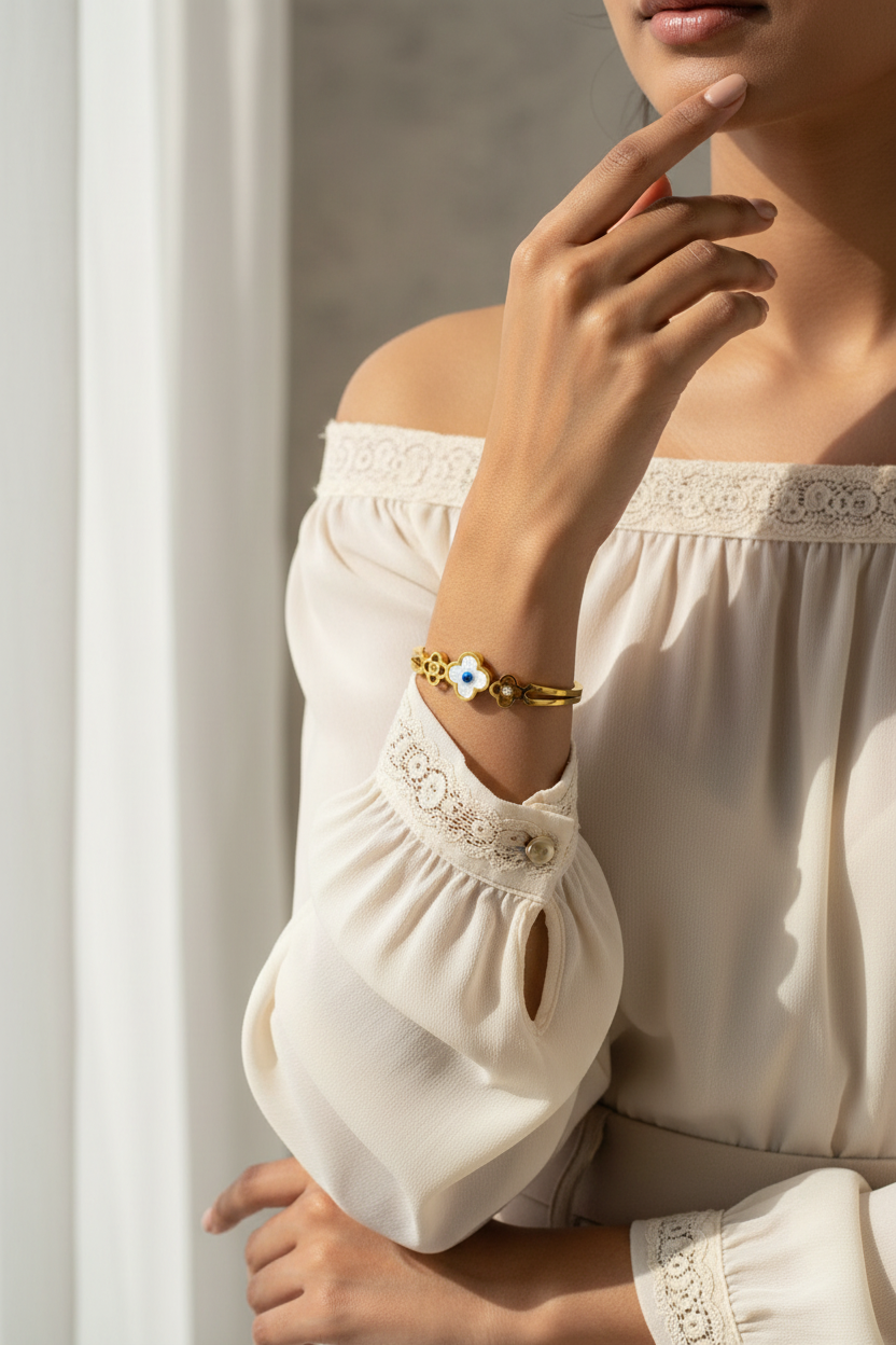 Modern "Evil Eye"  Protection Collection Bangle