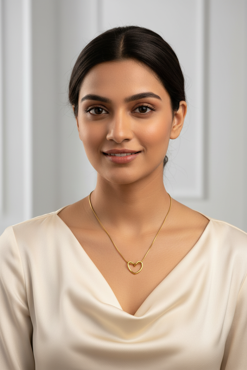 Knotted Gold Heart Pendant