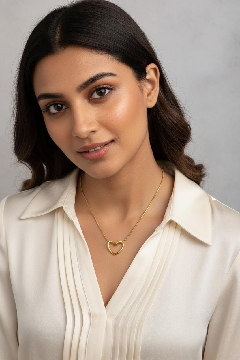 Knotted Gold Heart Pendant