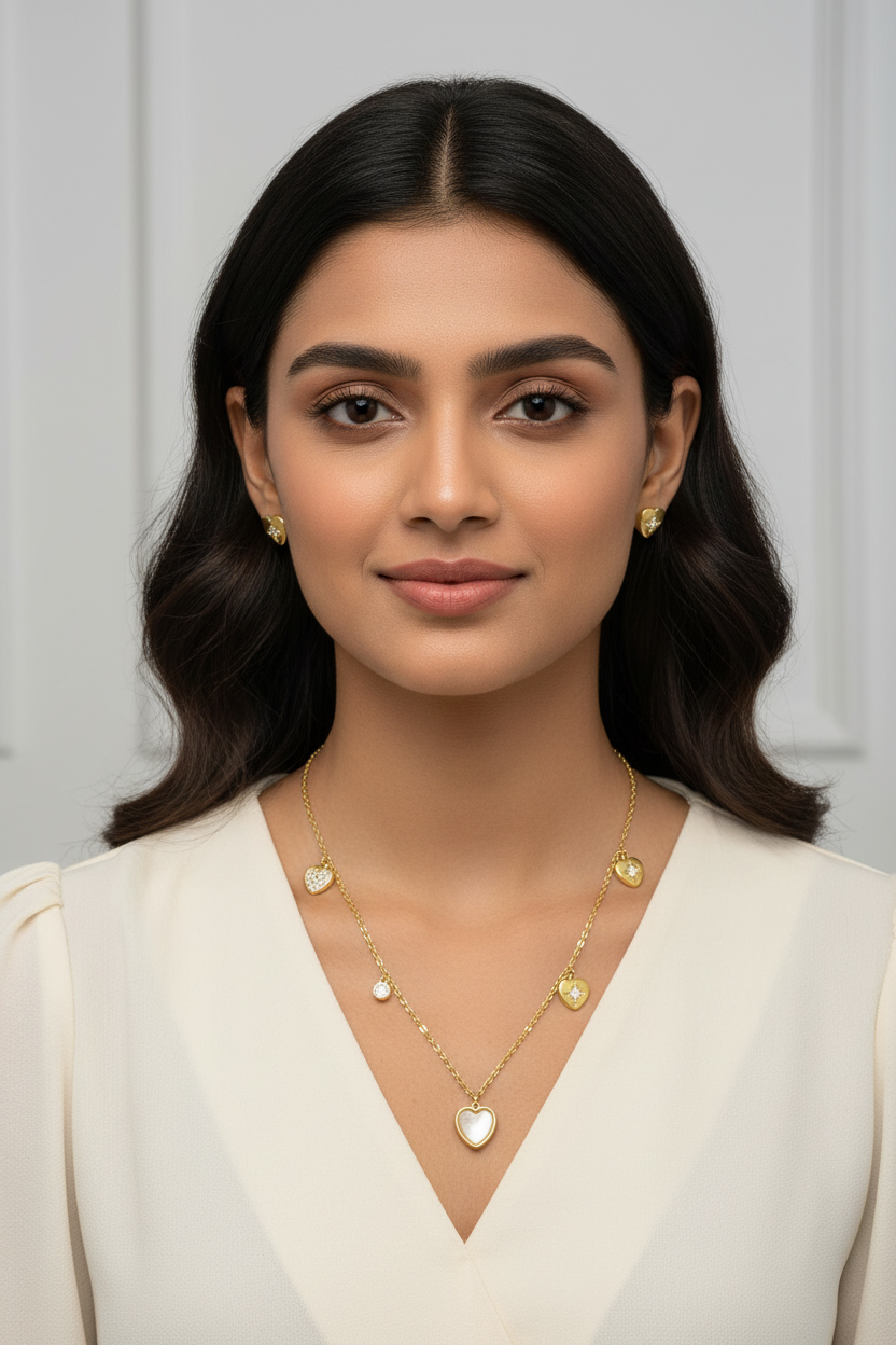 The "Golden Charm" Heart Set