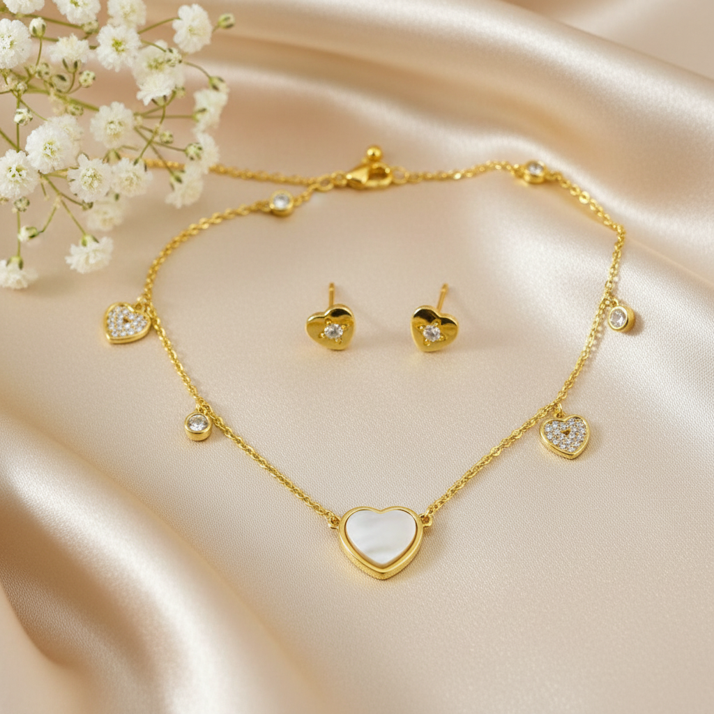The "Golden Charm" Heart Set