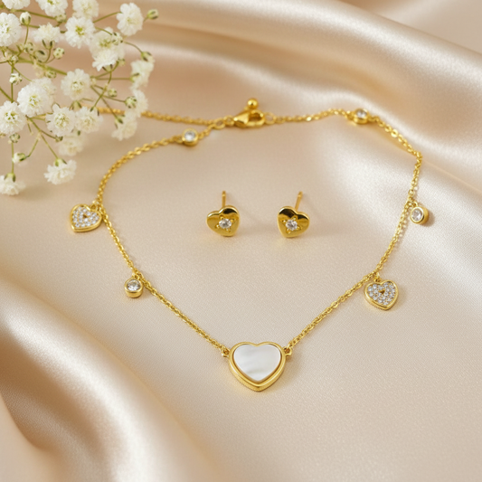 The "Golden Charm" Heart Set