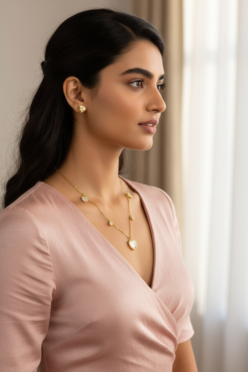 The "Golden Charm" Heart Set