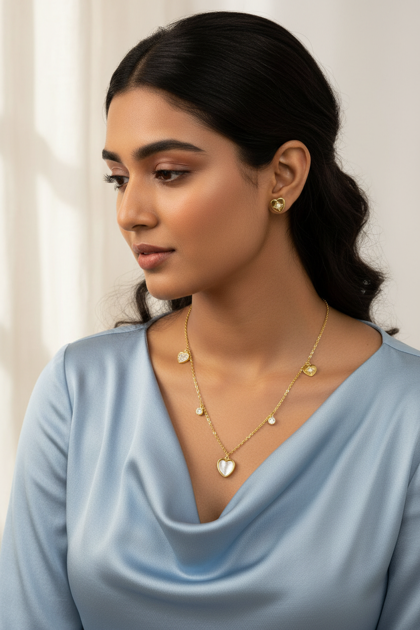 The "Golden Charm" Heart Set