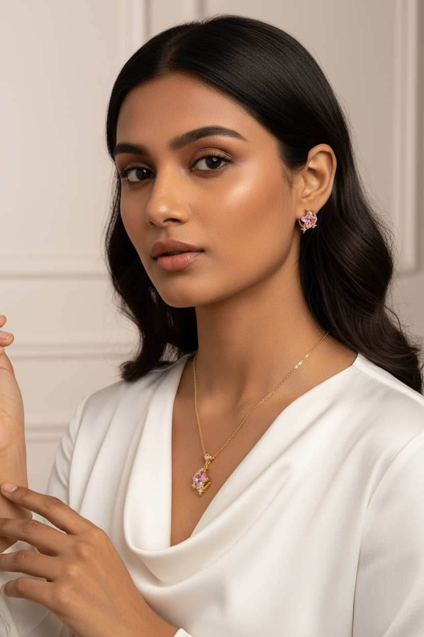 Pink Star & Crescent Moon Set