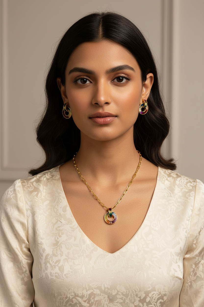 Rainbow Circle Set (Mixed Chain)