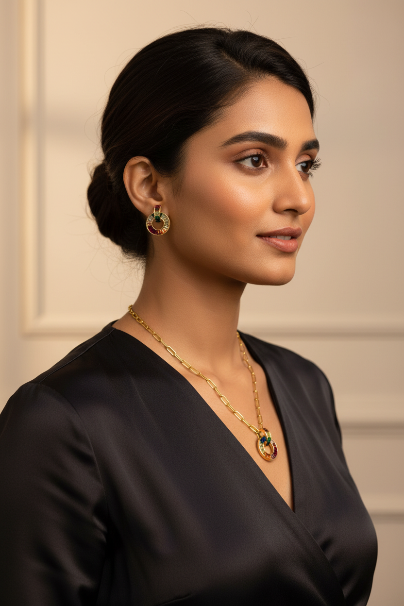 Rainbow Circle Set (Mixed Chain)