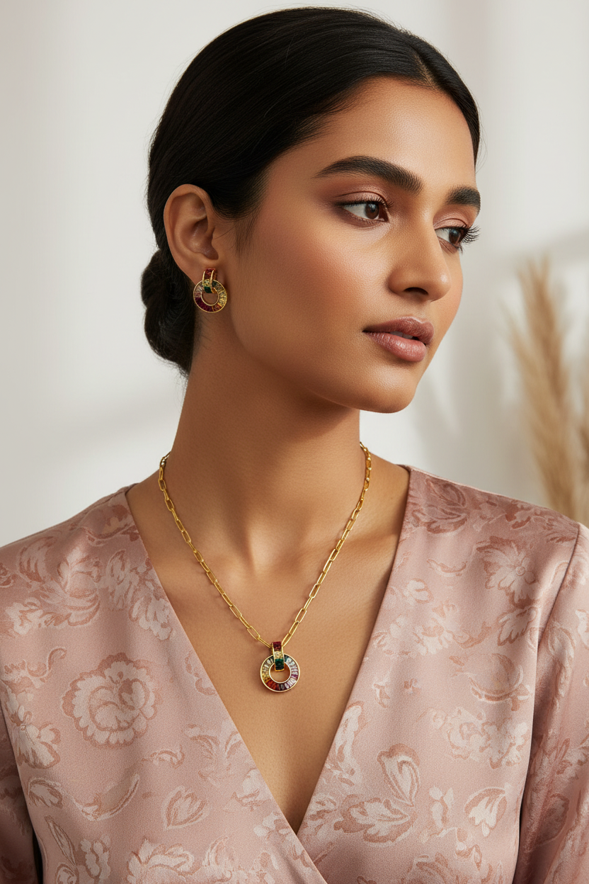 Rainbow Circle Set (Mixed Chain)