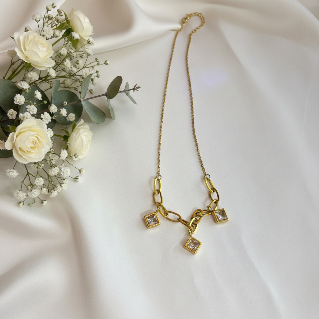 Gold Charm Link Necklace