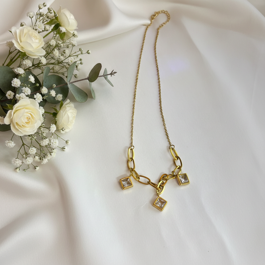 Gold Charm Link Necklace