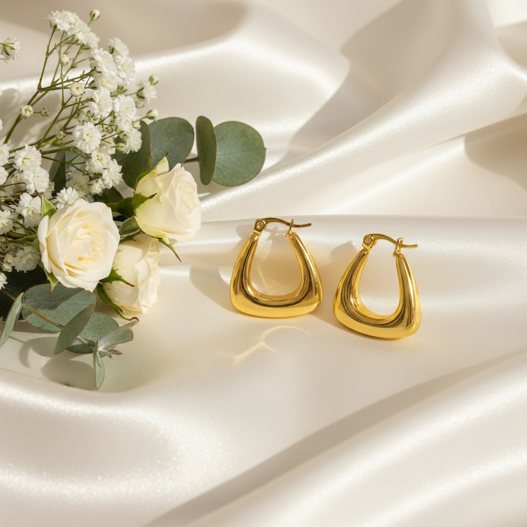 Satin Background with Flowers