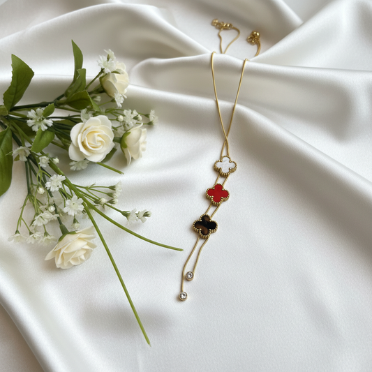 Multi-Color Clover Charm Necklace