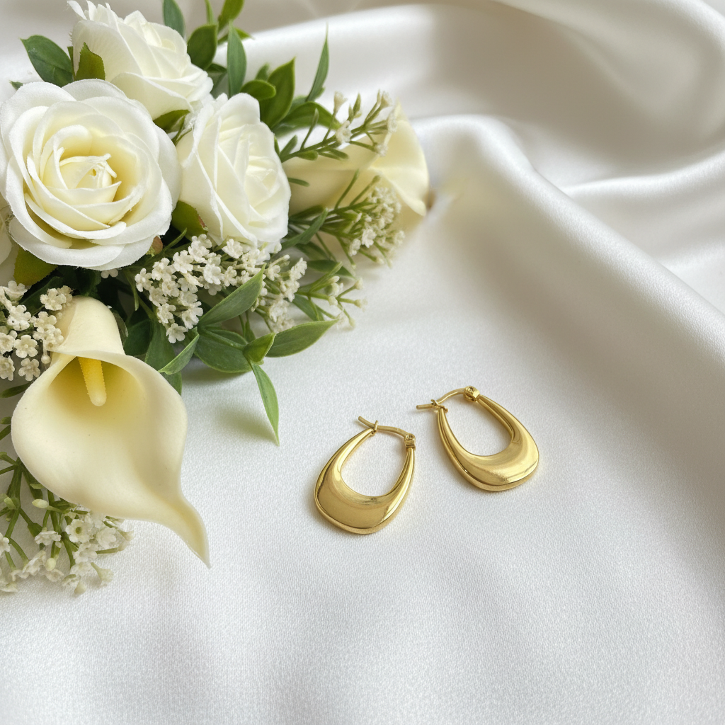 Satin Background with Flowers